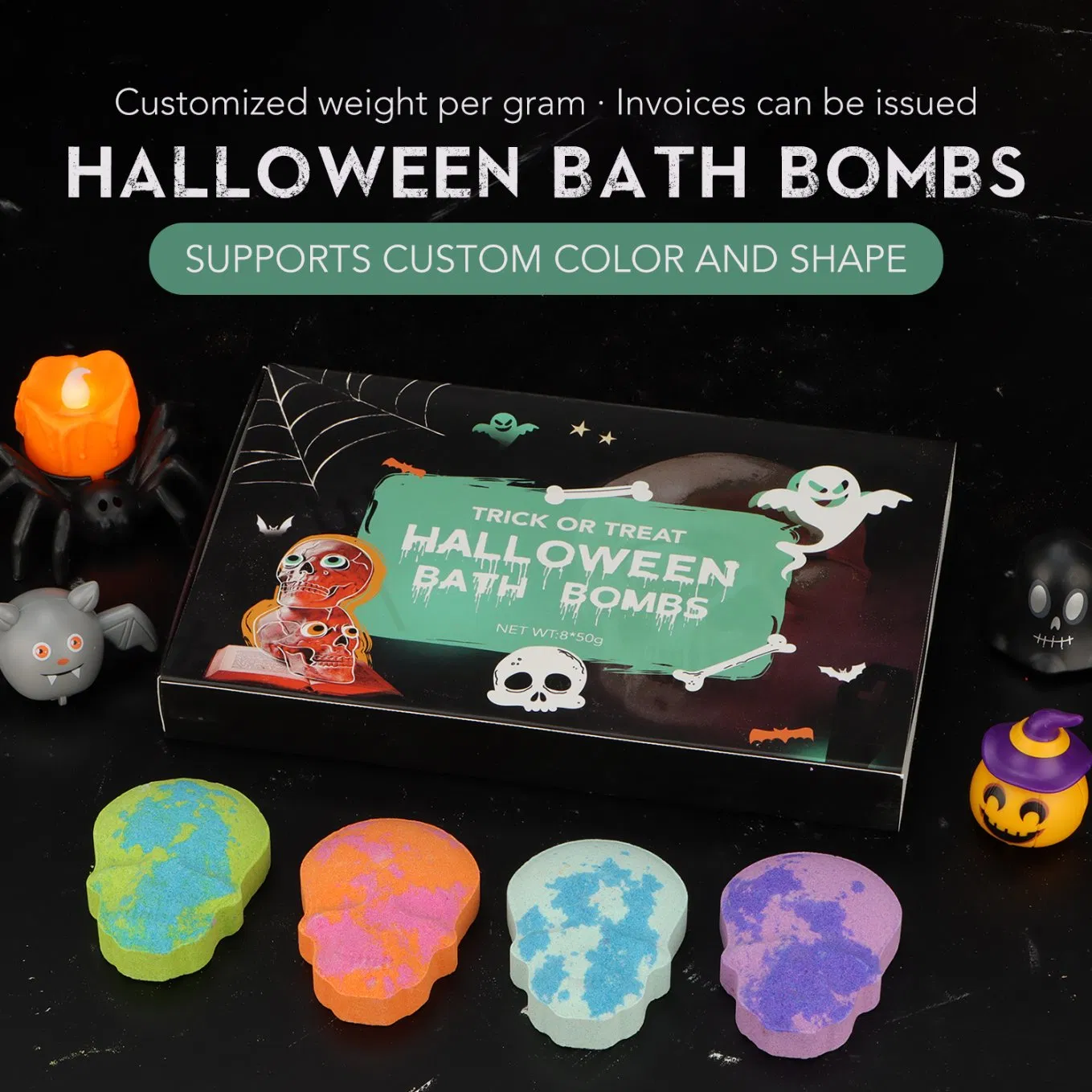 OEM/ODM Natural Organic Luxurius Bath Bomb Fragrance Gift Set for Halloween