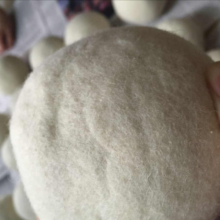 Sheep's Wool Dryer Balls Natural Softener/Less Crumpling/Reduce Static/Reduce Drying Time (7cm) Pack of 6/3