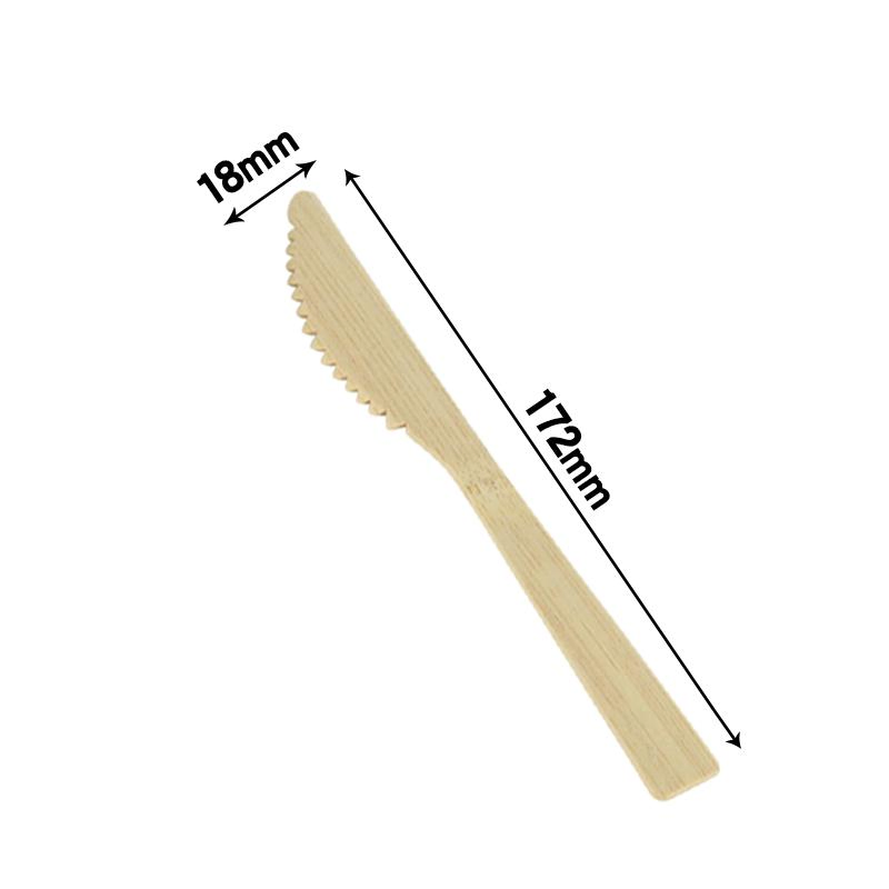 Thermoprint Logo Compost Disposable 170mm Bamboo Knife