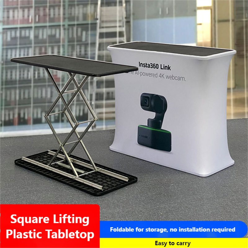 Customizable Portable Foldable Plastic Hydraulic Lifting Display Stand