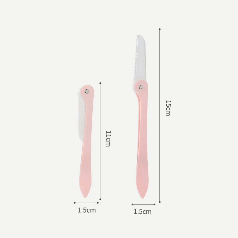 Women Facial Trimmers Safe Sharp Face Shaving Razor Ladies Safety Folding Eyebrow Straight Blade Razor