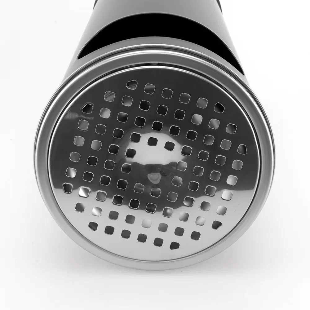 12L Iron Inner Bin Stainless Steel Black Powder Coated Ashtray Trash Can Hygienic Cleaning Tools Waste Bins