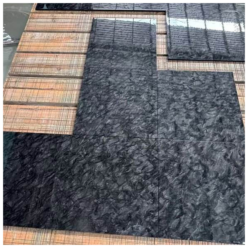 Brazilian Leathered Black Matrix Quartzite Floor and Wall Tiles