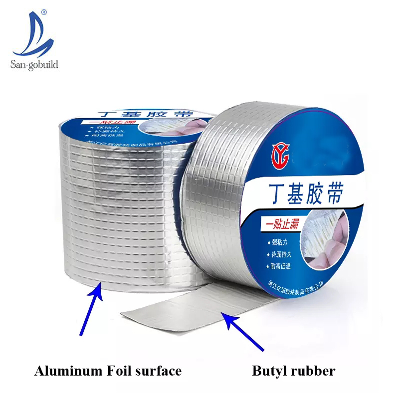 Seal Butyl Roof Tape White Butyl Rubber Aluminium Foil Tape for Sealing Leaks