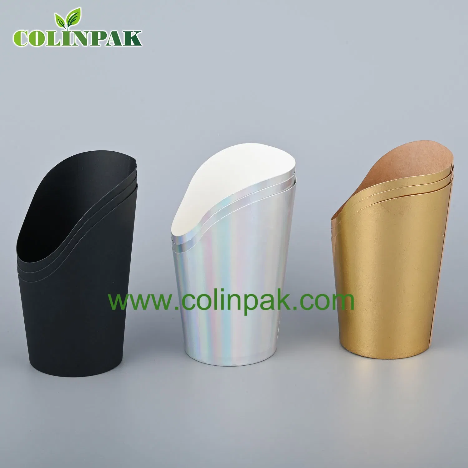 Microwave Safe Kraft Paper Fries Scoop for Fries