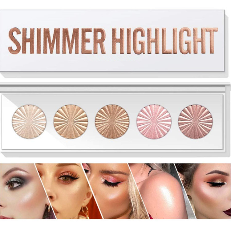 Premium Highlighter Baked Waterproof Long Lasting Brilliant Lighten Skin Makeup Powder