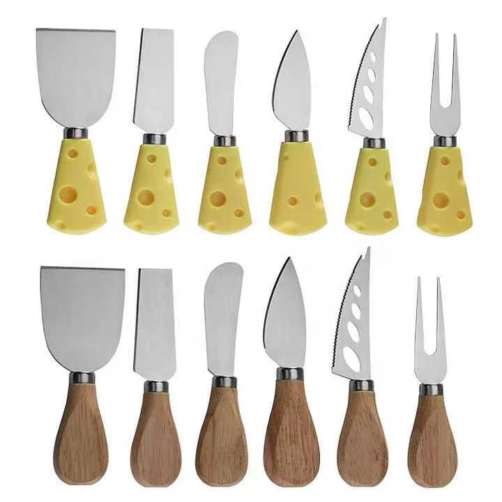 Wooden Handle Stainless Steel Cheese Knife Set