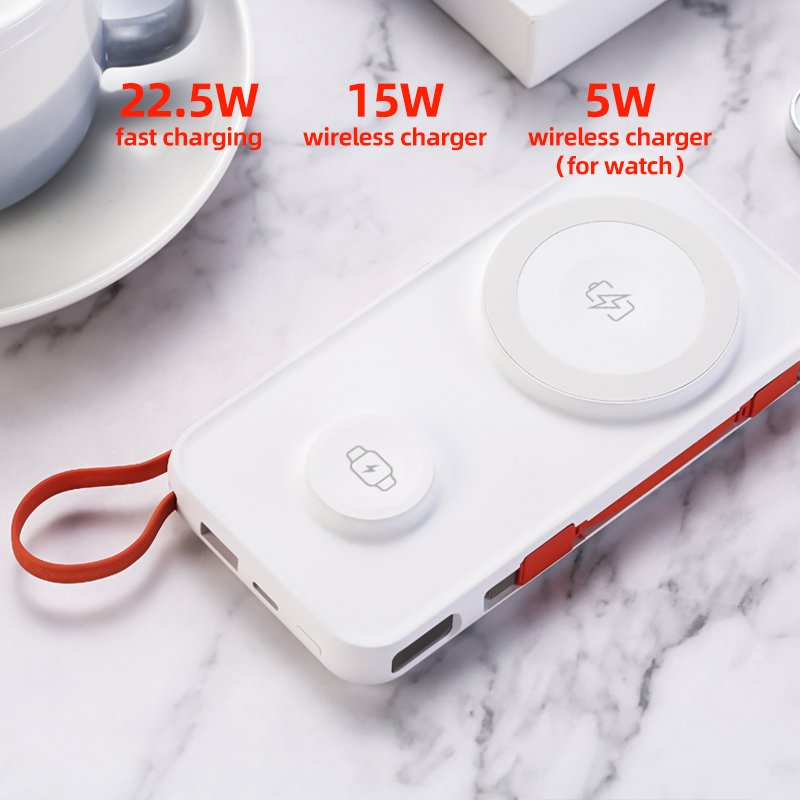 10000mAh 15W Magnetic Wireless Pd 20W 22.5W Power Banks with LED Display