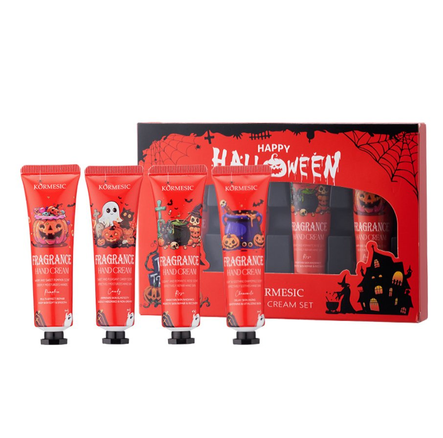 Mini and Natural Hands Soft Lotion Halloween Fragrance Hand Cream Christmas Hand Cream Moisturizing Hand Cream Whitening Halloween Hand Cream Set for Gift