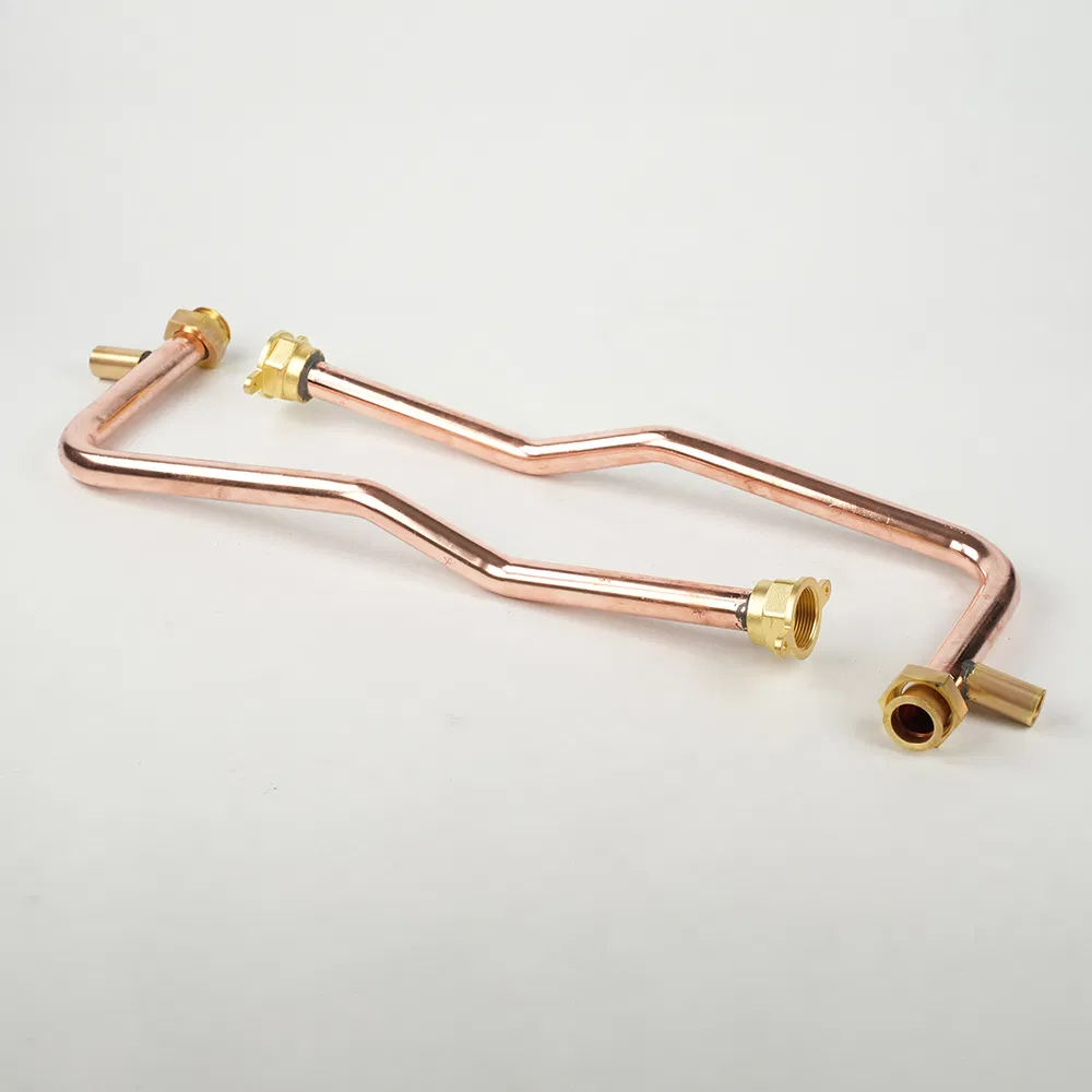Custom Copper Pipe Manifold Assembly with Multiple Outlets
