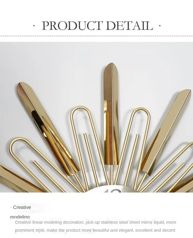 Modern Minimalist Stylish Atmospheric Clock Wall Hanging Clock Creative Wall Decoration