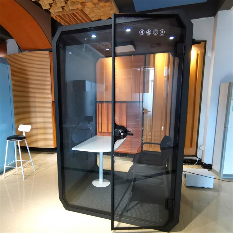 Outdoor Waterproof Acoustic Soundproof Booth L Size Acoustic Office Private Meeting Glass Booth Office Pod Backyard Office Pod