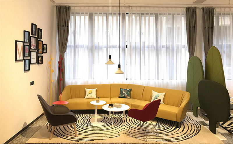 Removable Leaf Design Acoustic Room Divider for Workplaces