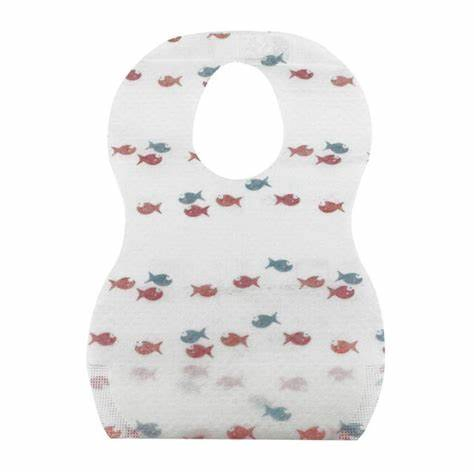 Private Labels Waterproof Nonwoven Baby Bibs for Infant Feeding Eating