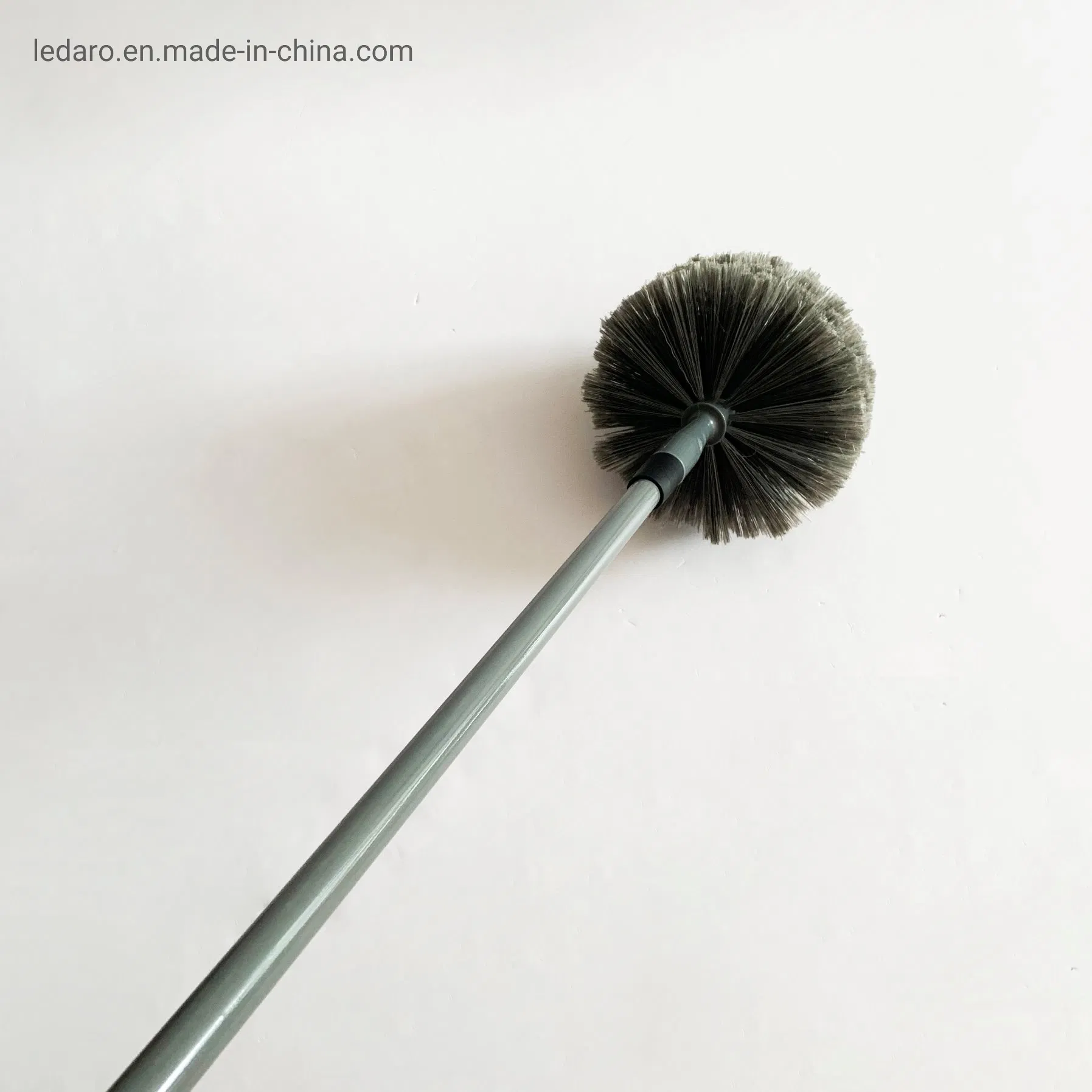Factory Price Customized Color 12durable Flexible Cobweb Broomwith Long Metal Telescoping Pole and Hard Pet Bristles for Ceiling Cleaning