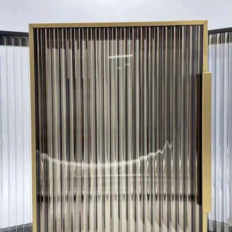 Colored Decorative /Bronze/Grey/Gold / Colour /Color Moru/Ribbed /Reed Glass