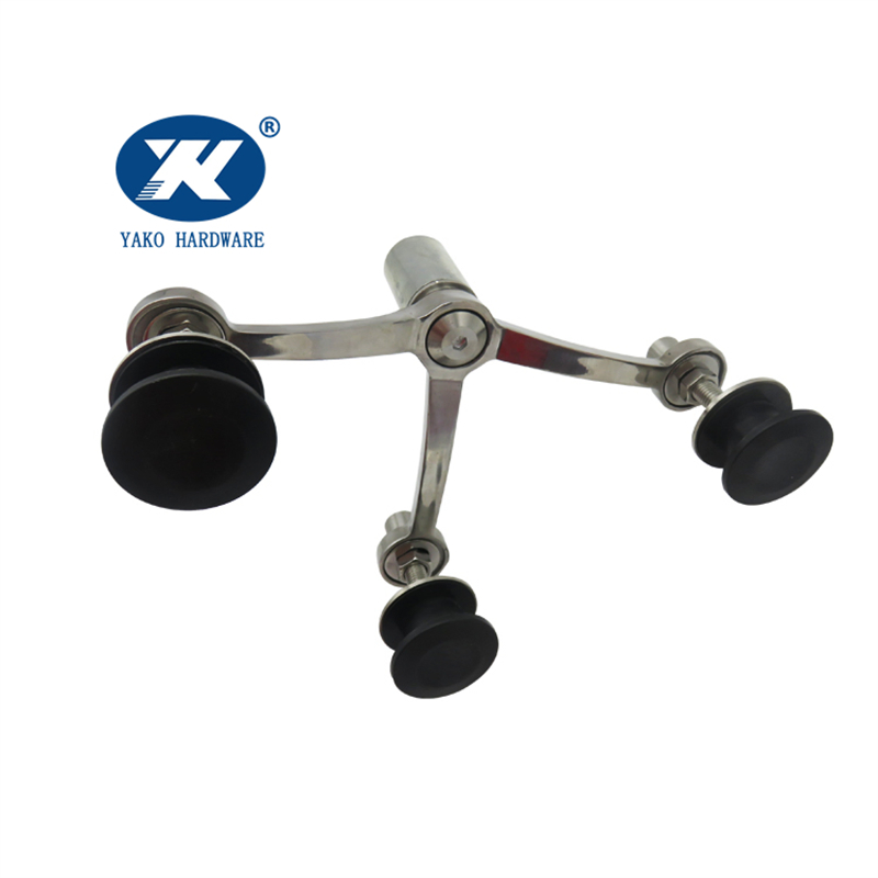 200 220mm 3 Way Arms Column Mount Curtain Wall Fittings Glass Spider