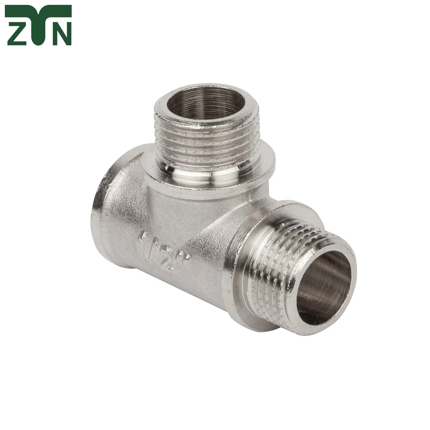 Tee Reducing Thread Connector Compression Brass Fittings Double Ferrule Pipe Fitting