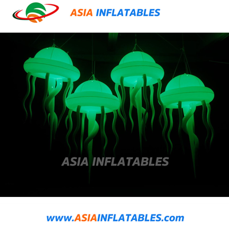 Inflatable Lighting Jellyfish, Giant Hang Jellyfish Balloon, Lighted Outdoor Balloon