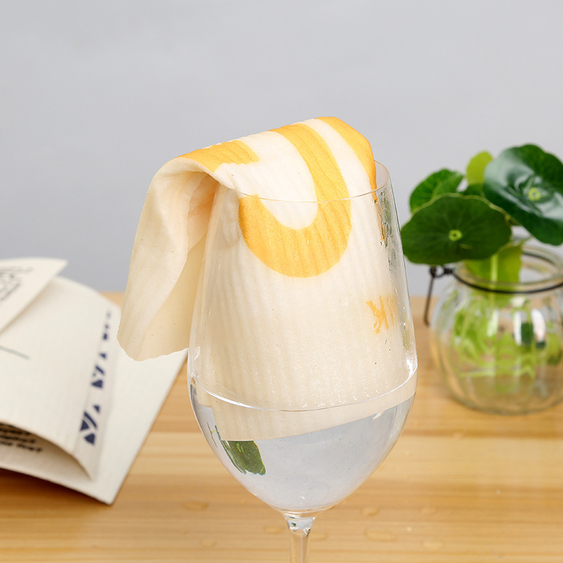 German Wood Pulp Cotton Absorbent Cleaning Cloth Amazon Oil Lazy Dish Towel