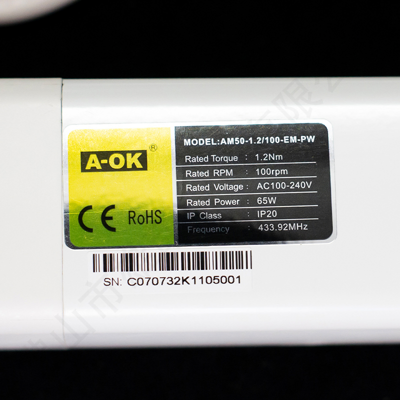 Tuya WiFi Smart Curtain Motor Aok Am50-1.2/100-Em-Pw Dry Contact Control