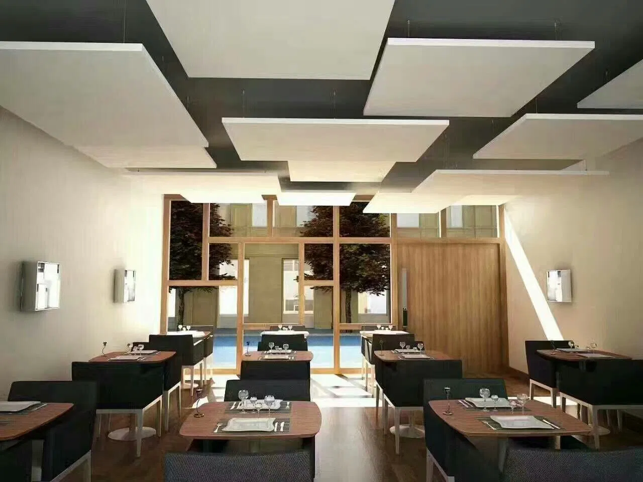 AG. Acoustic Decoration Panel Material Glasswool Sound Absorbing False Ceiling Tiles