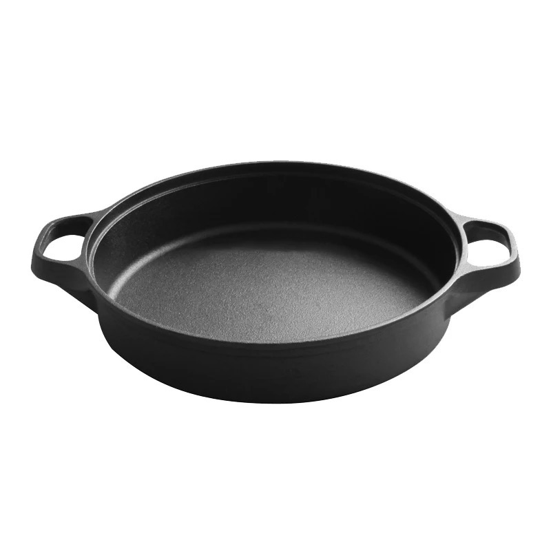Pre-Seasoned Cast Iron Saucepan Skillet for Baking Roasting Frying Induction Cooking Cast Iron Bakeware Pan