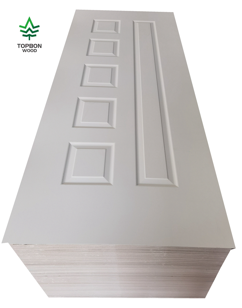 White Primer Moulded HDF Door Skin with Good Quality