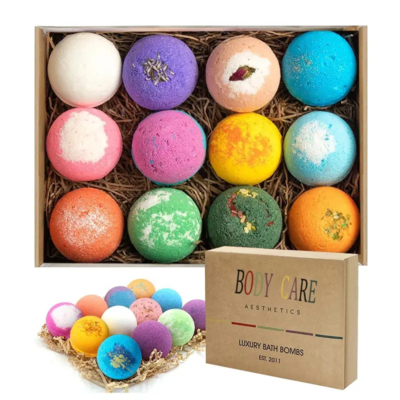 Bath Supplies Bath Bubble Balls Bathroom Bomb 100% All Nature Set Bubble Bath Bombs Aromatherapy SPA Gift Set