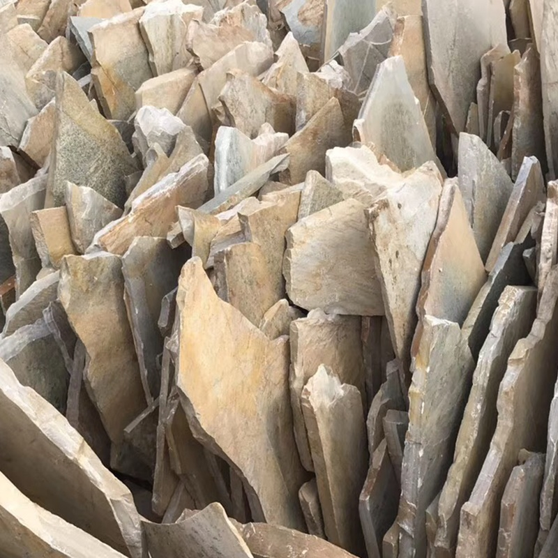 Tostone China Natural White Crystal Slate Flagstone Outdoor Wall Cladding Stack Culture Stone