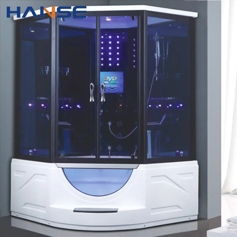 Complete Large One Set Glass Closed Corner for Bathroom FM Radio Steam Whirlpool Shower Room Hydro Massage Shower Cabin