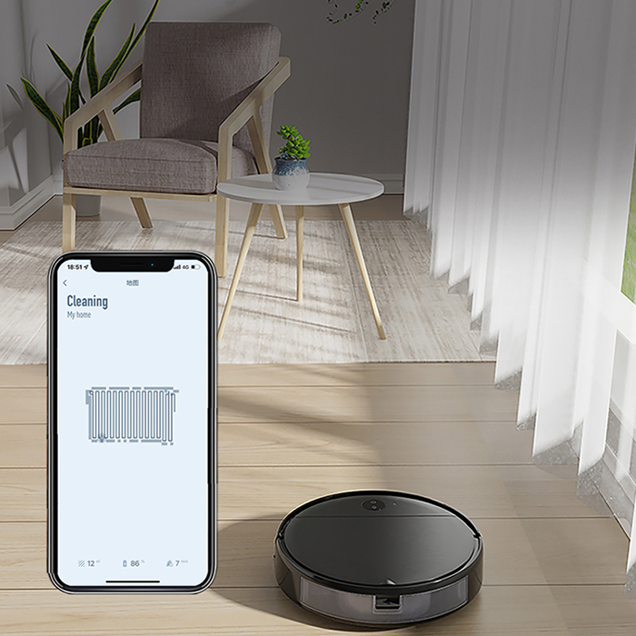 Robot Vacuum Cleaner with Remote Control, Smart Robotic Machine Automatic Floor Cleaning Robo VAC with Dry Mop for Clean Home Carpet Hard Wood Tile Pet Hair