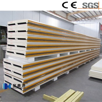 PU Polyurethanes Sandwich Wall Panel Heat Insulation Fireproof Material