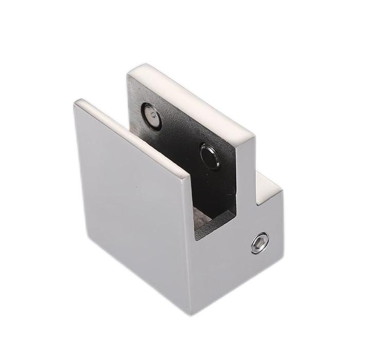 OEM Frameless Glass Door Factory Outlet Glass Hardware Polished Finish Glass Connector SUS304 Stainless Steel Tube Connector Glass Bracket Clip