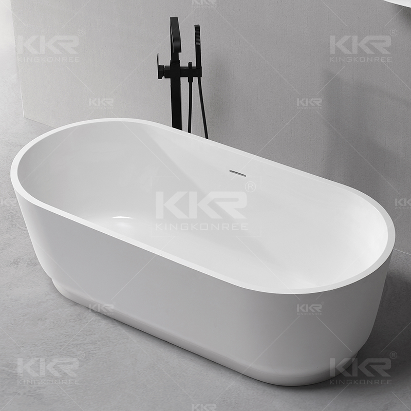 Угловая ванна из искусственного камня с гидромассажем