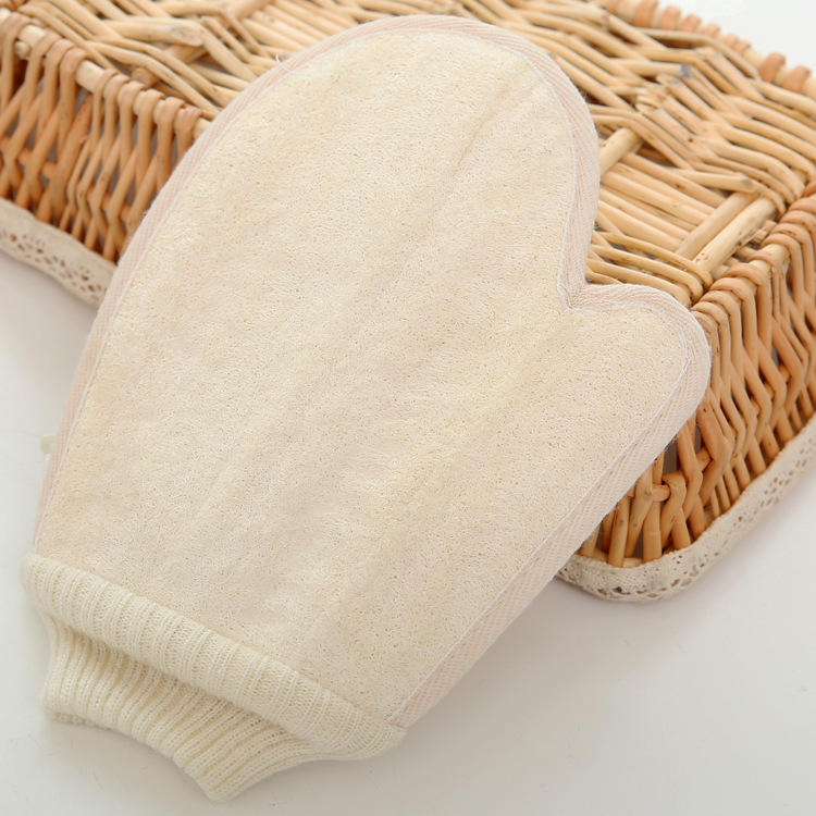Custom Logo Bathroom Bath Exfoliating Glove Brushed Sponge Scrubbers Sisal Soap Natural Loofah Sponge Exfoliating Glove