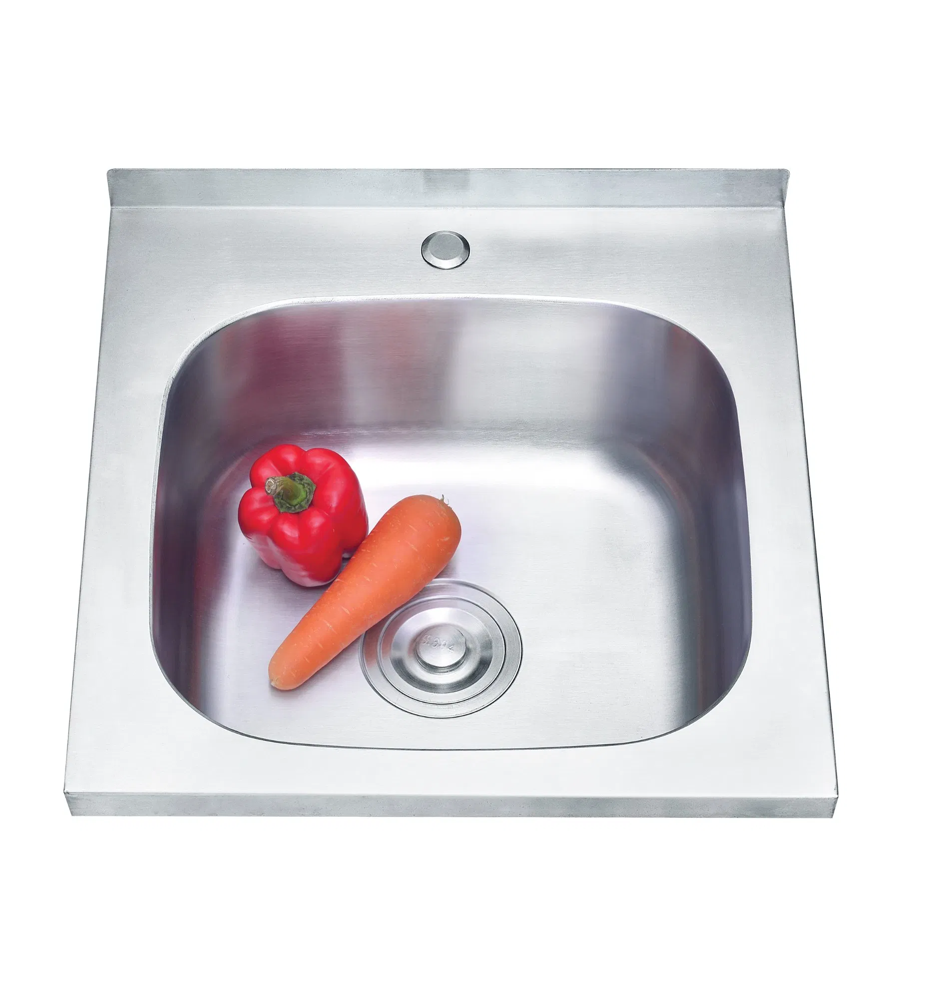 India Hot Sale Single Bowl Kitchen Sink with Plate 304/201 Stainless Steel Utility Sink