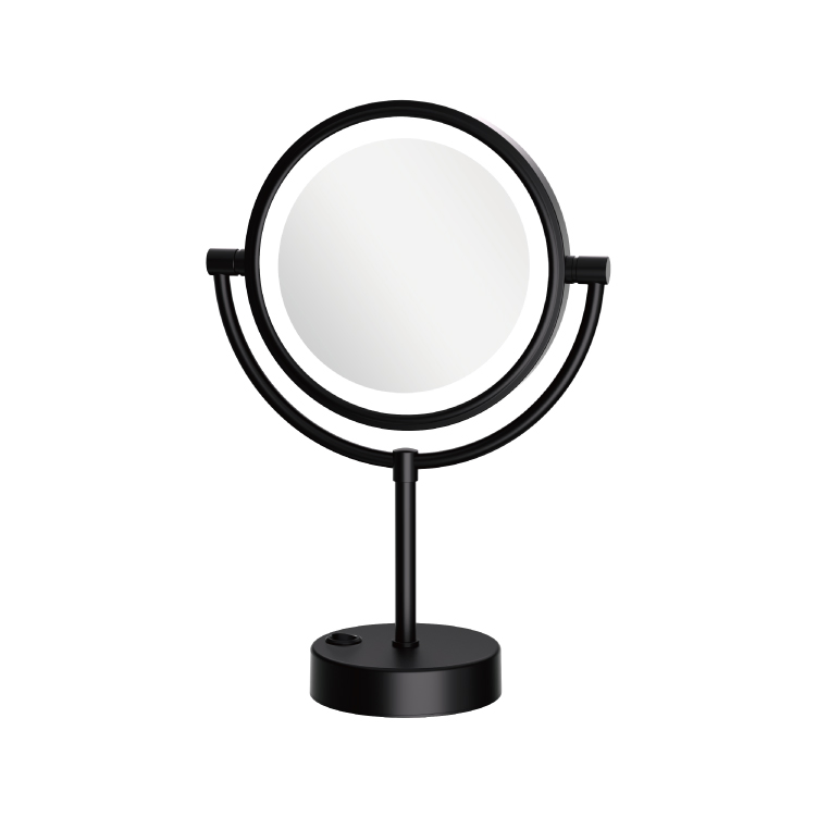 New Hotel Black LED Light Magnifying Makeup Mirror