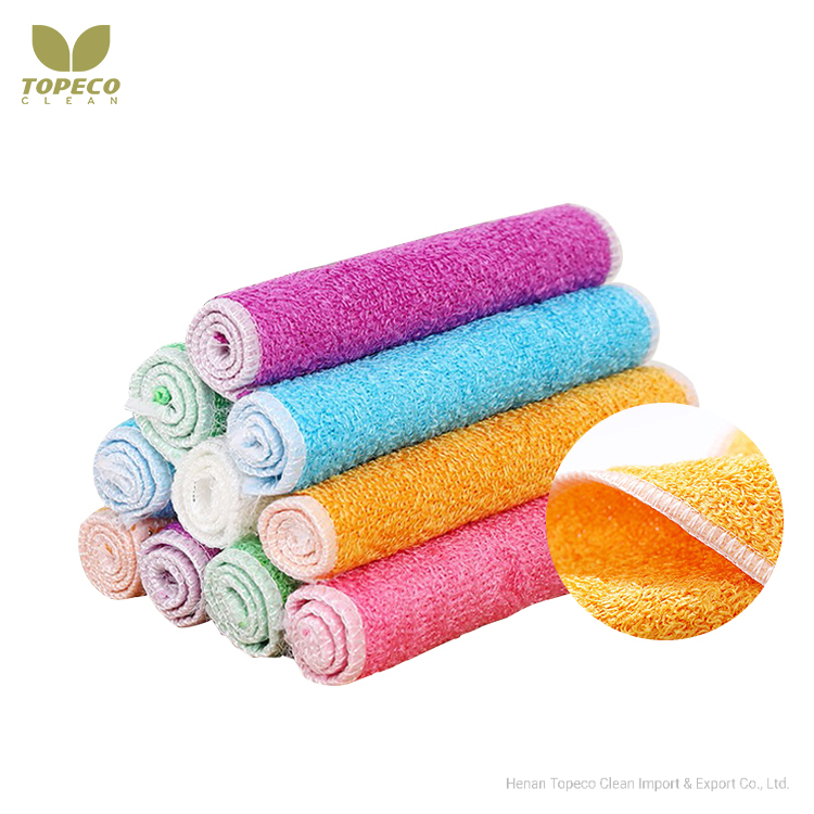 Topeco Kitchen Cleaning Dish Towel Bamboo Fiber Cloth