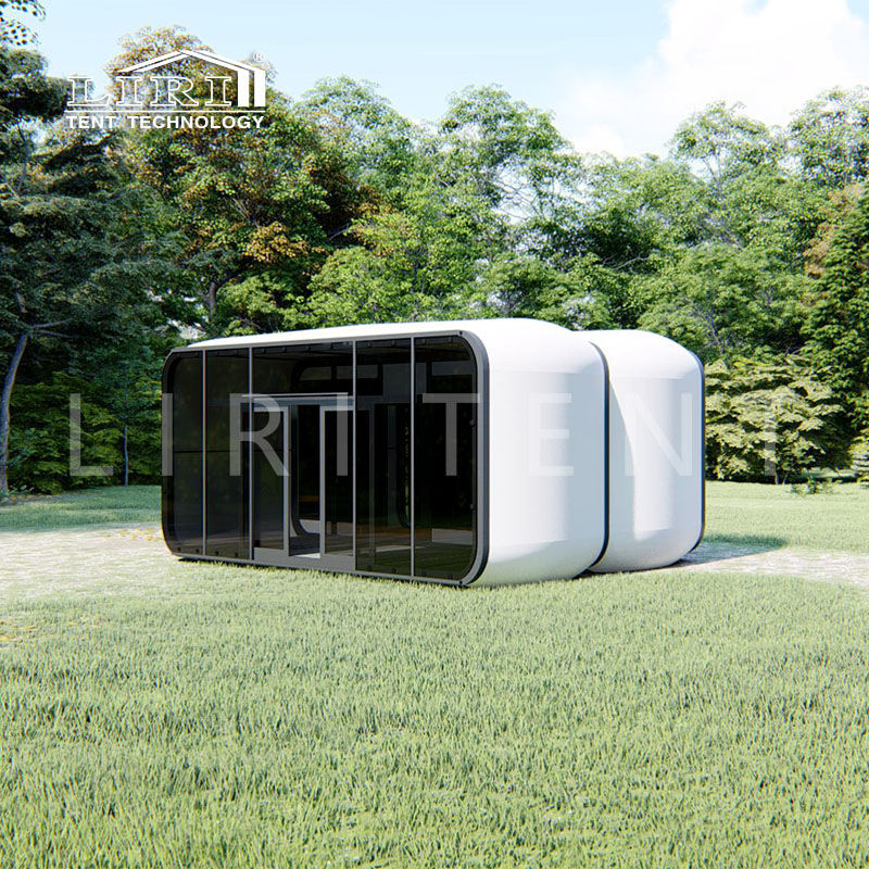 Outdoor Different Design White Capsule Box Glamping Tent for Bookshop and Library