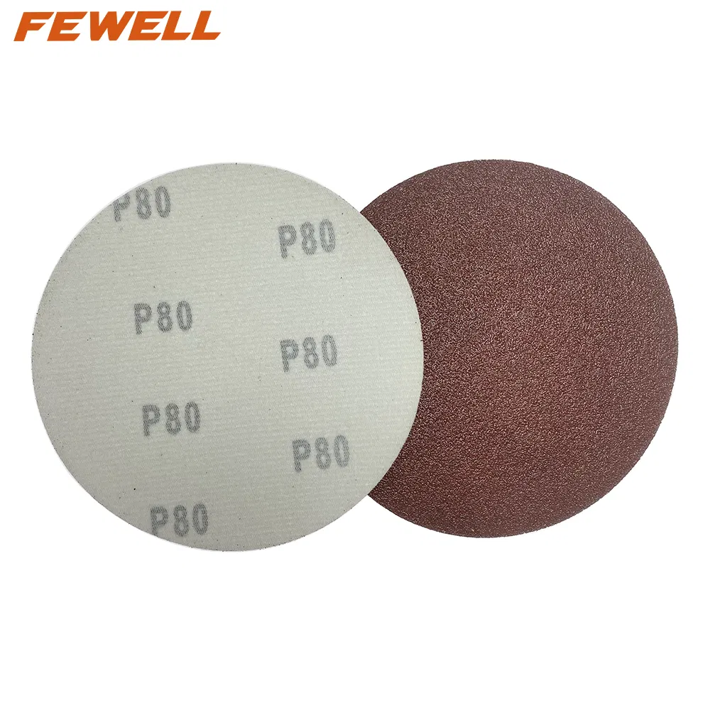 125mm 5in Red P80 Sanding Disc Aluminum Oxide Abrasive Sandpaper for Polishing and Grinding Stainless Steel Wood