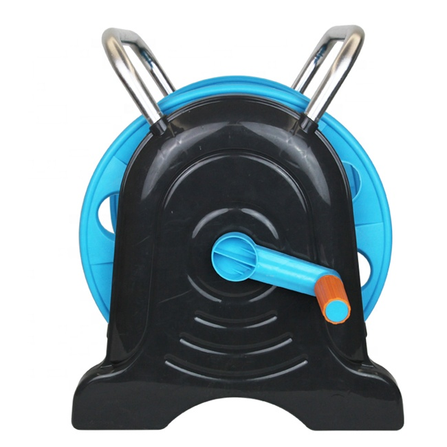 Small Portable Hand Crank Lay Flat Home Garden Irrigation Water Hose Reel