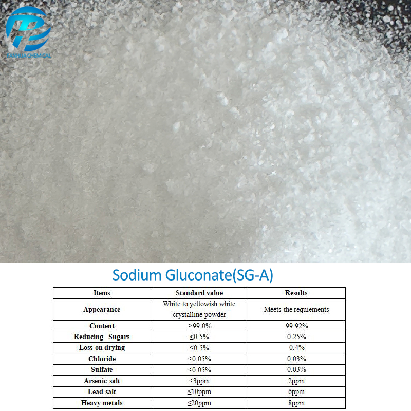 Retarding Agent Sodium Gluconate for Construction Concrete Mortar Use