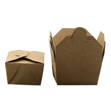 White Paper and Kraft Paper Lunck Boxes to Go Food Container