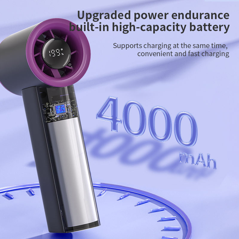 2025 Factory Wholesale Small Electric Lce Cold Fan Custom Logo Mini Fan USB Recharge Portable Handheld High Speed Fan