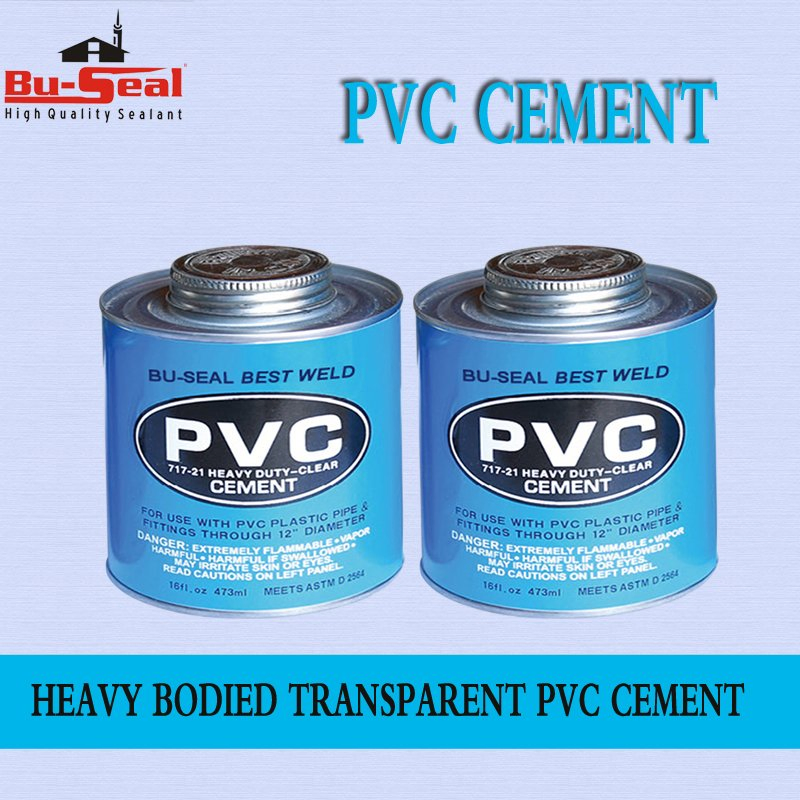 Heavy Duty PVC Clear Pipe Tin Package Glue Cement PVC Cement