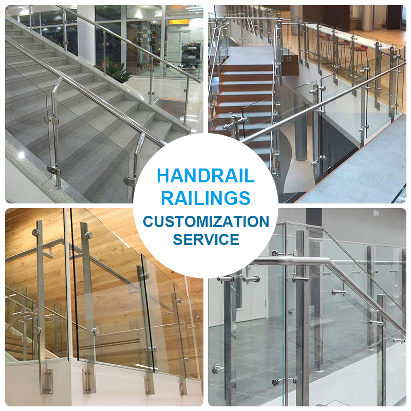 Custom Corridor/Balcony Glass Railing Safety Residential Stairs Handrail Balsustrade Post for Stair Parts