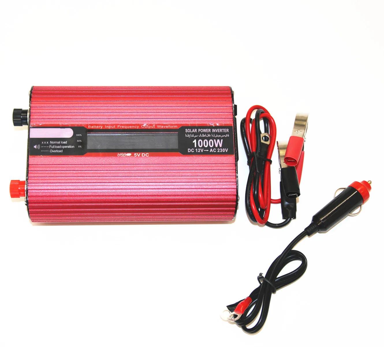 Инвертор 1000Вт 12/24В в 220В с LCD и USB