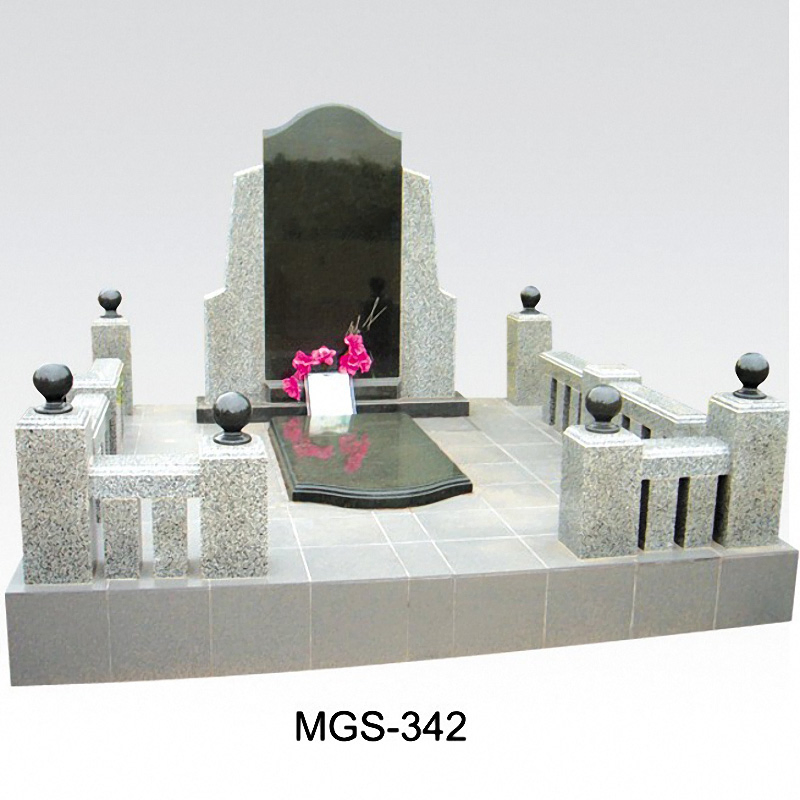 Russia Ukraine Black Big Size Luxury Single Monument Tombstone with Column for Cemetery