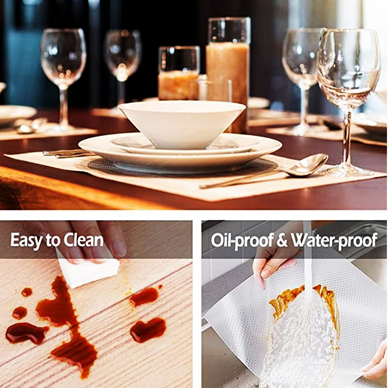 Non Silp Cuttable EVA Grip Liner Refrigerator Mats Waterproof Fridge Pads Shelf Drawer Liners Placemat